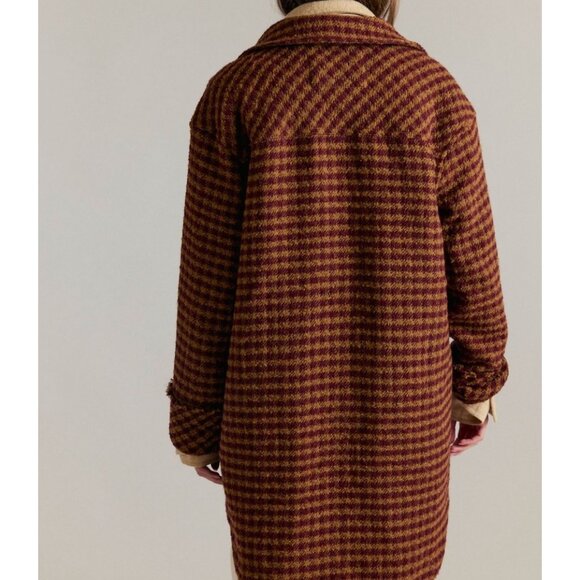 Free People Get Around Houndstooth Shirt Jacket - Picture 2 of 6